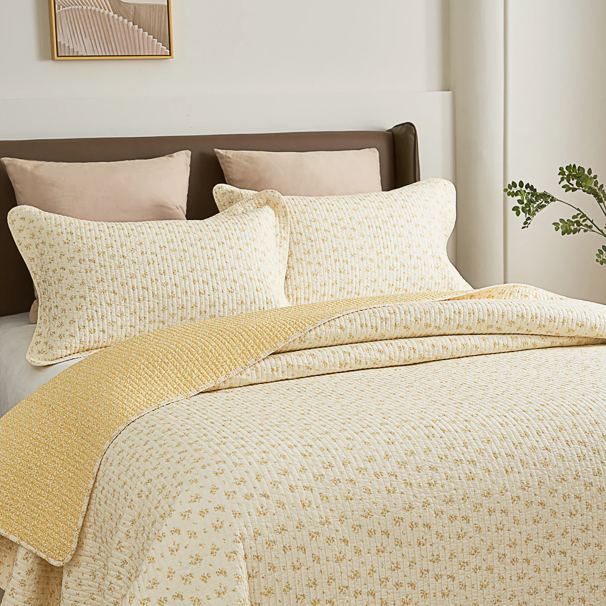 Belle Floral Cotton Quilt Set - Image 5