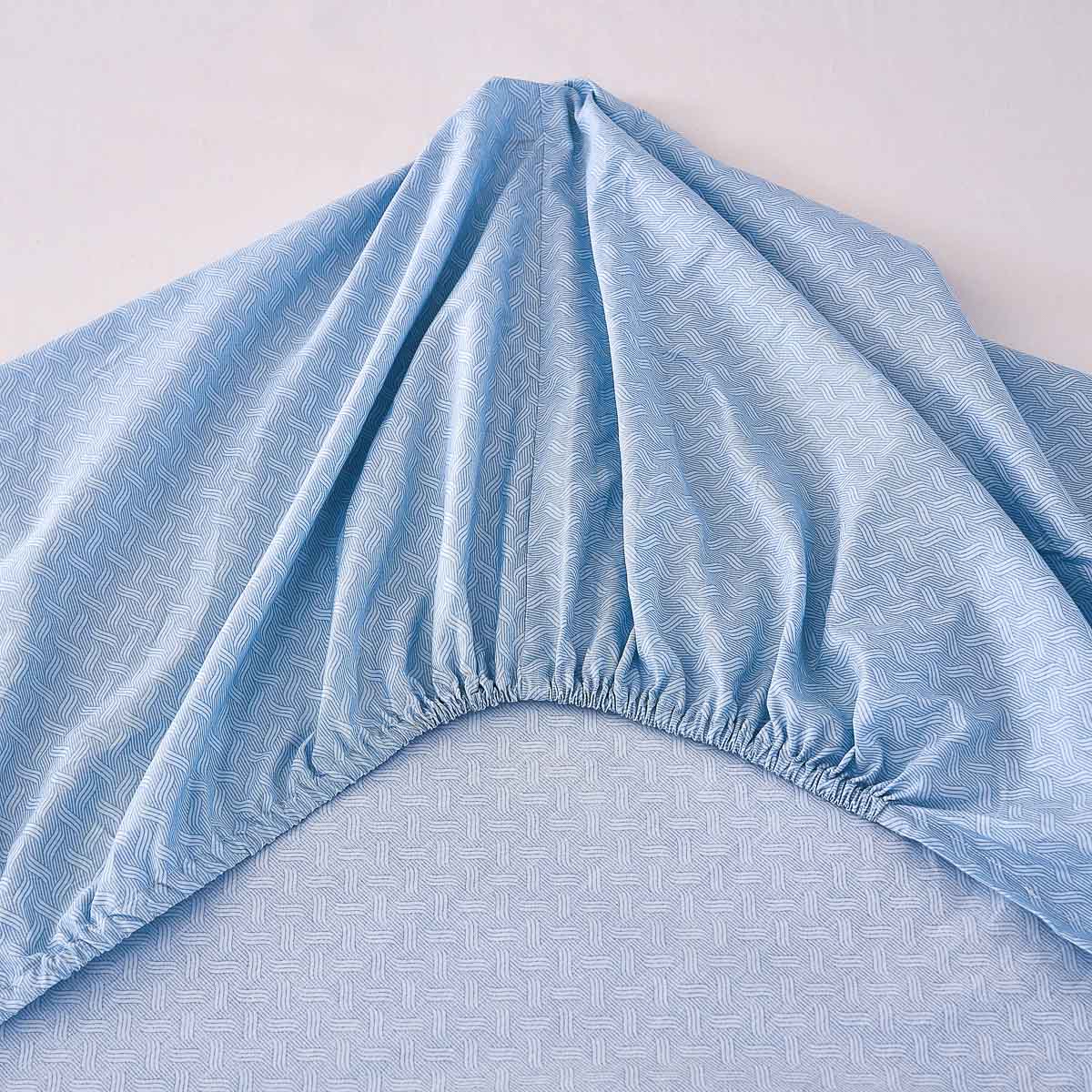 Gamma-Bluish Blue Cotton Fitted Sheet - Image 6