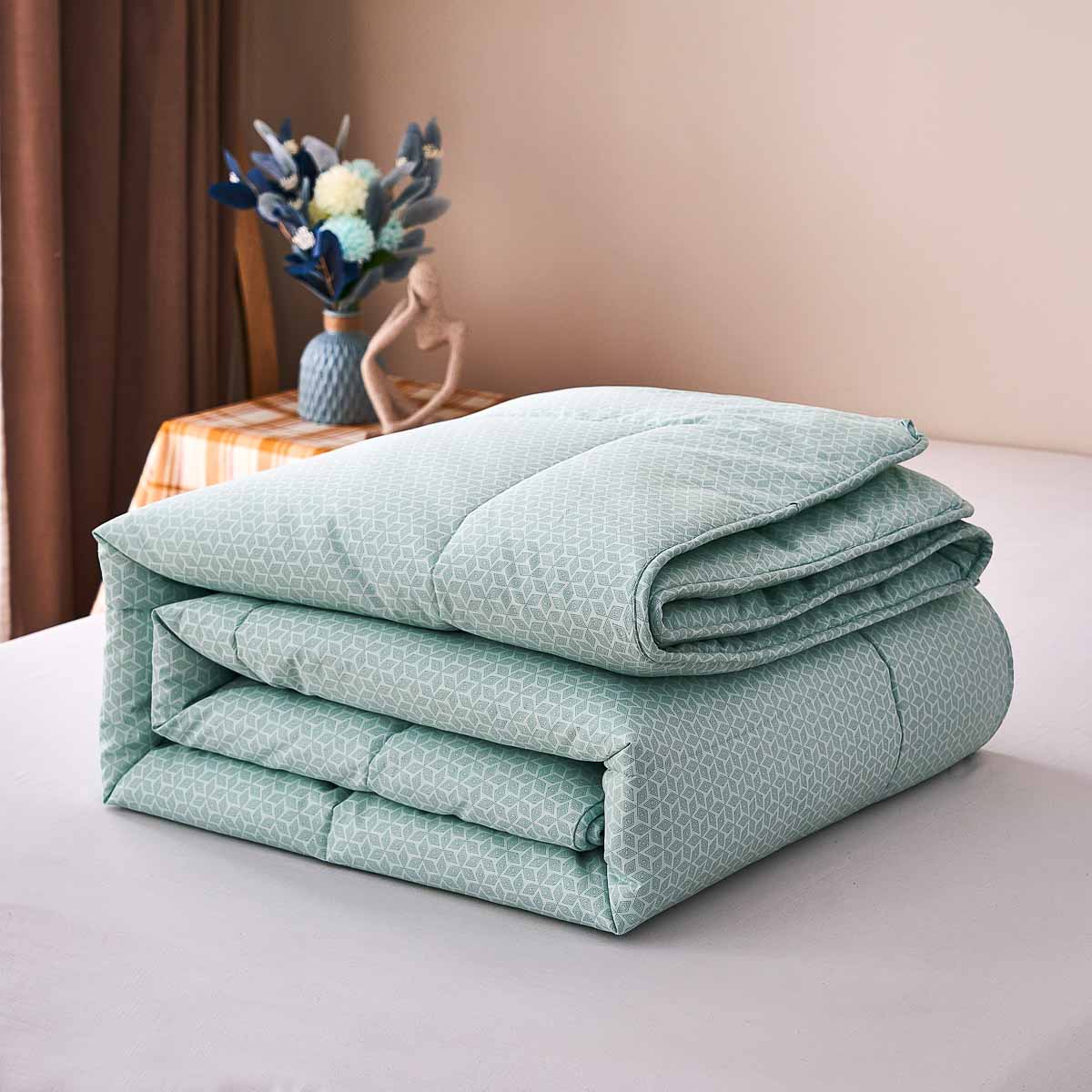 Lambda-Milky Green Pattern Cotton All Season Comforter - Image 8