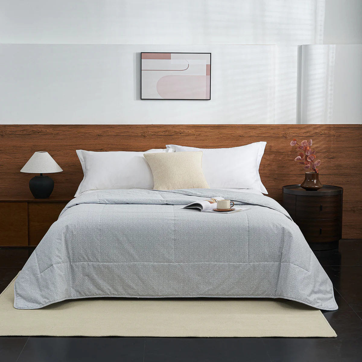 Omega Klein Blue Cotton Light Comforter - Image 3