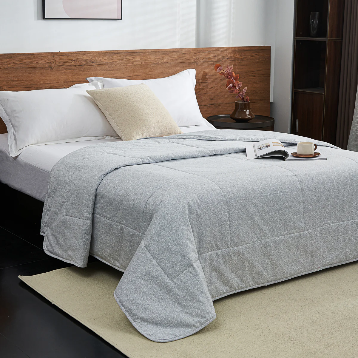 Omega Klein Blue Cotton Light Comforter - Image 7