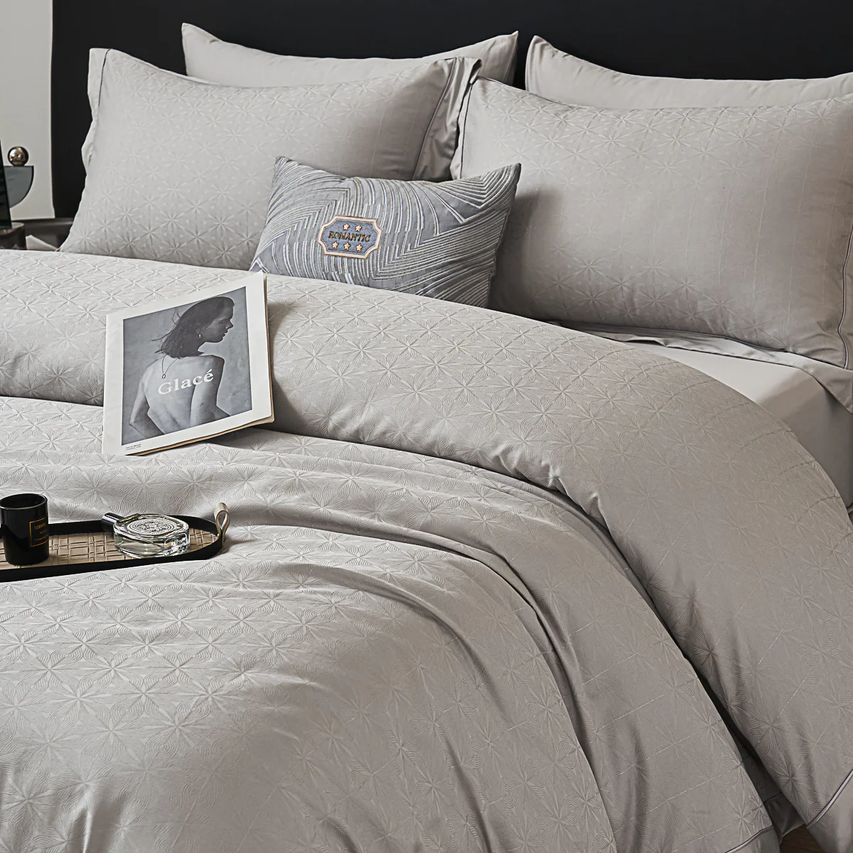 Troy Jacquard Premium Cotton Fitted Sheet Set - Image 7